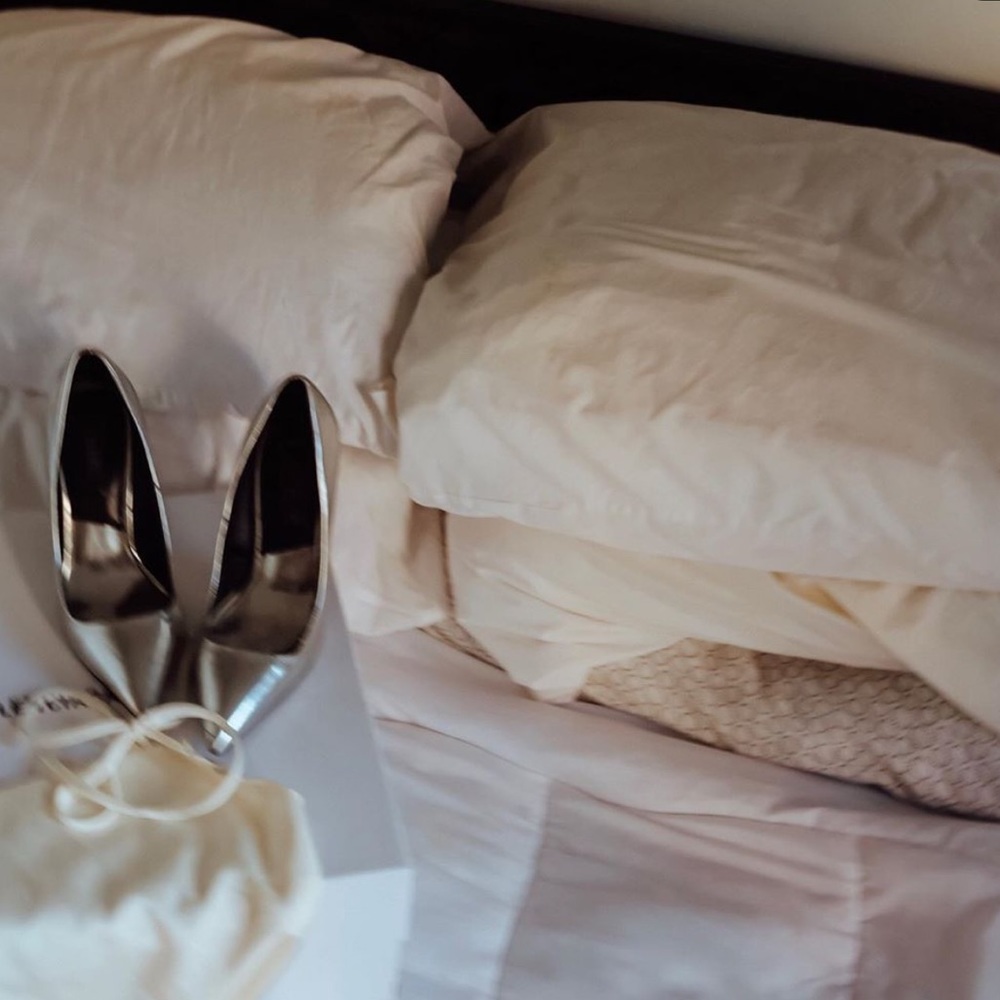 zara silver metallic stilettos